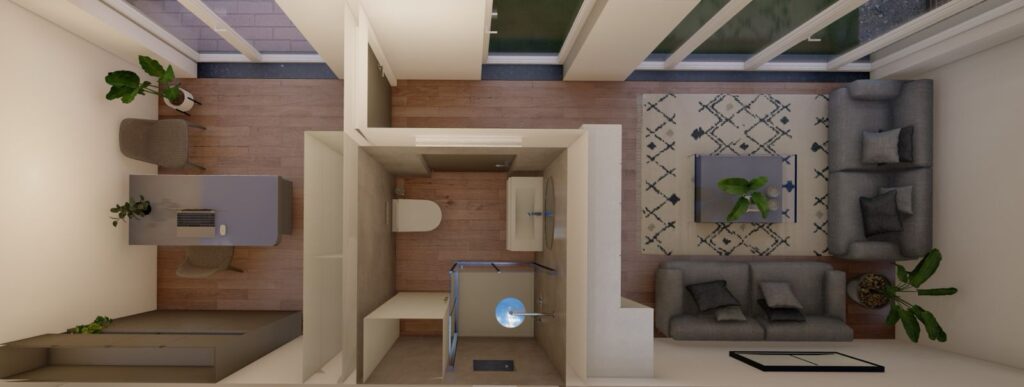 Prefab tiny house indeling
