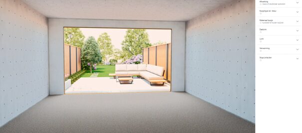 Aanbouw samenstellen configurator binnen