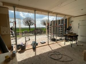 Aanbouw Zevenhuizen geveldoorbraak stempels