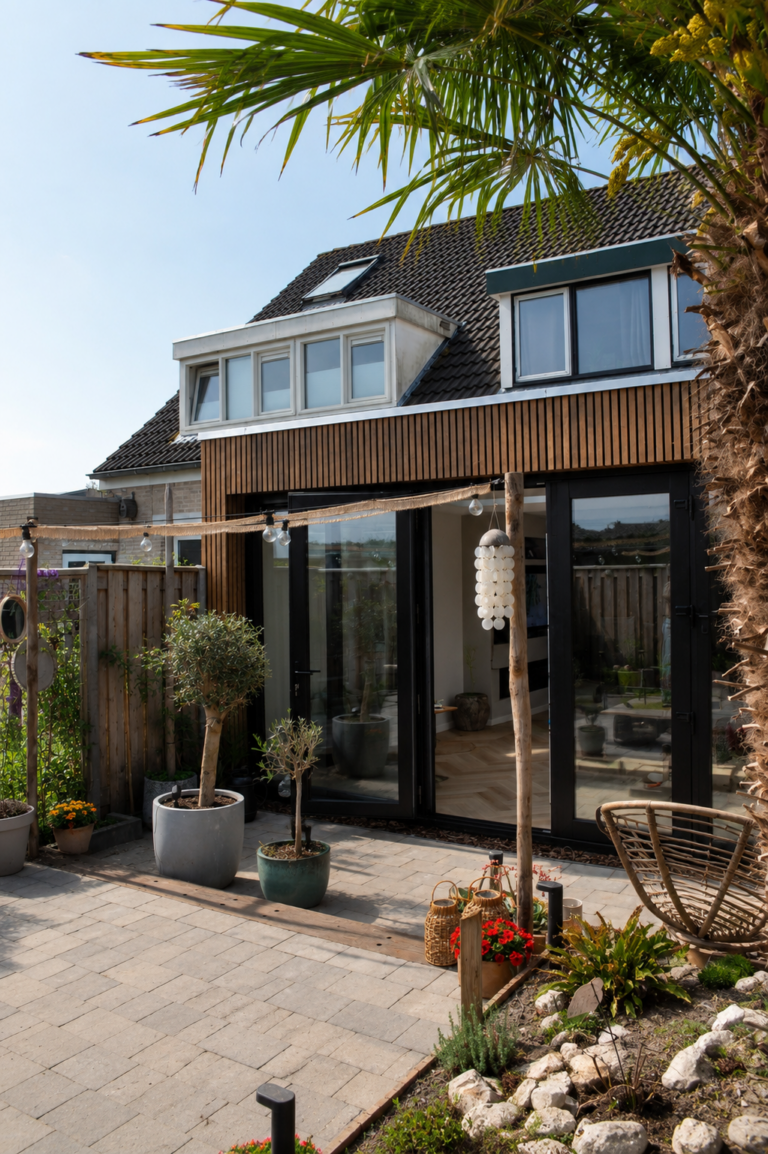 Luxe uitbouw Hellevoetsluis met composiet buitenzijde