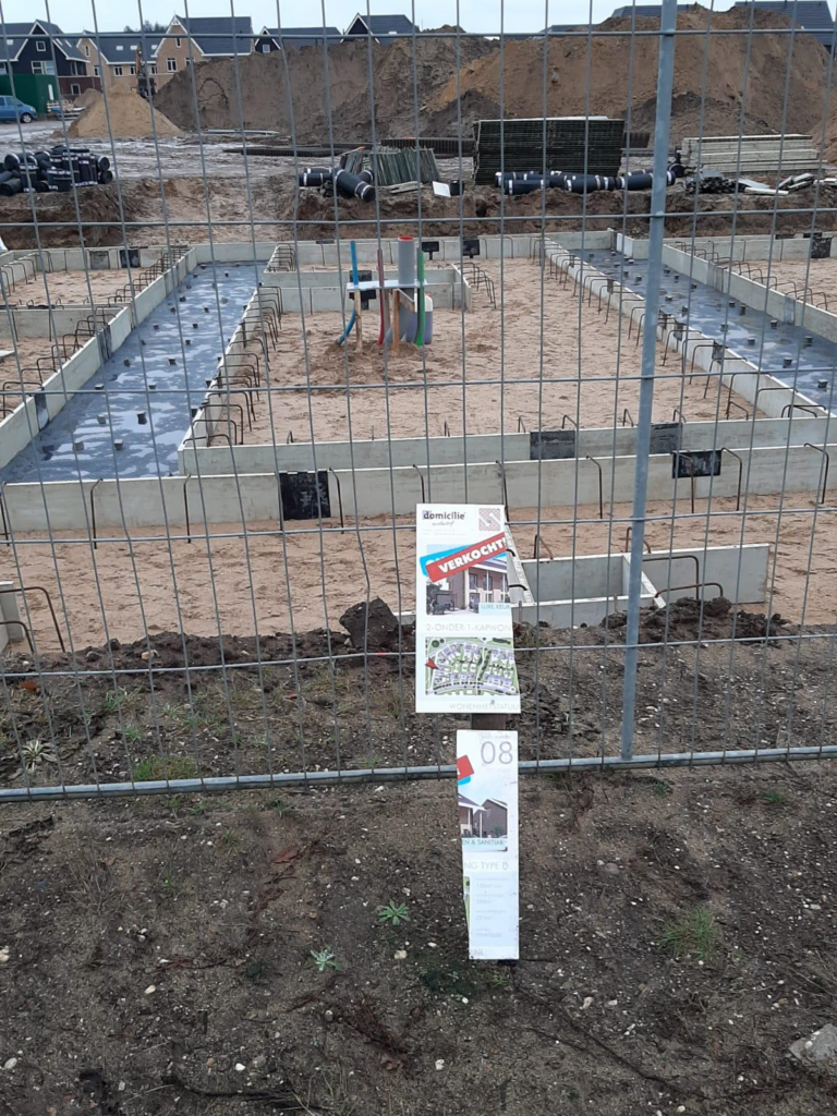 Gewapend beton voor een in het werk gestorte kelder