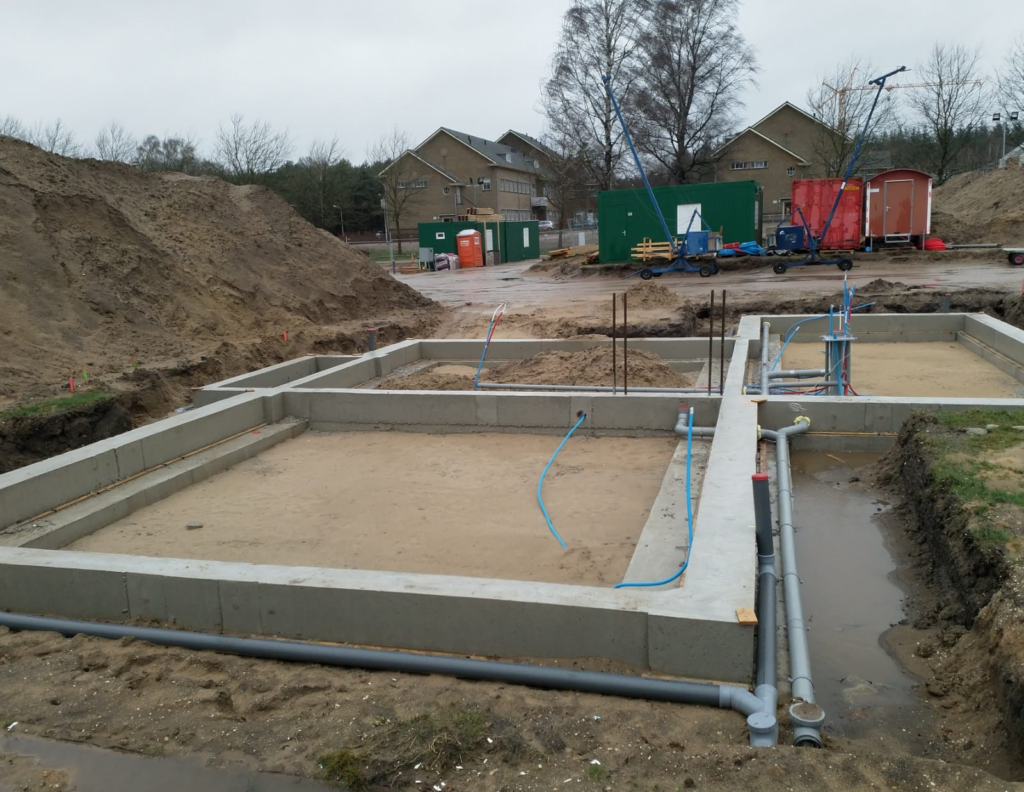In het werk gestorte kelder een eind op weg naar oplevering