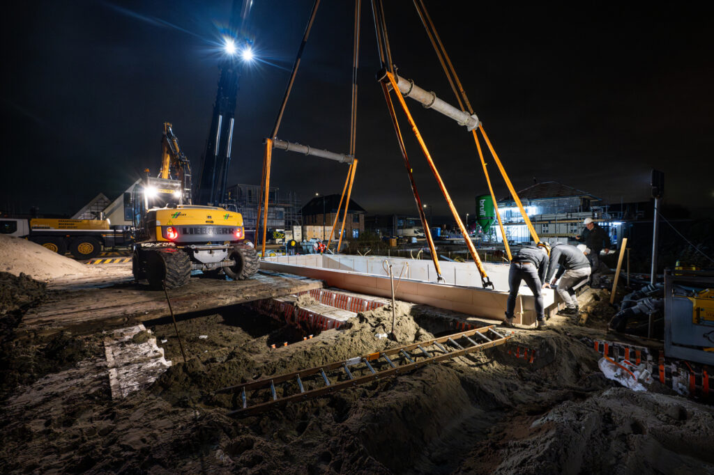 Kostenopbouw van een prefab kelder met grondwerk en kraanwerk